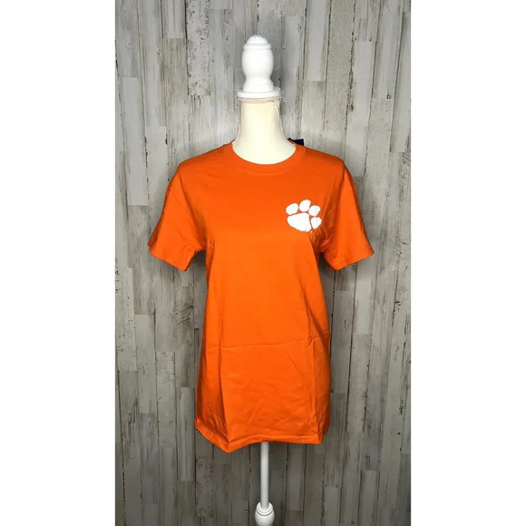 NWT Clemson Tigers Orange‎ Scenic Back Design Unisex Short Sleeve T-Shirt - Picture 2 of 5